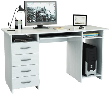 Компьютерный стол Милан-6П белый