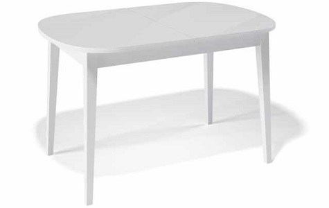 стол Kenner 1300М белый/стекло белое