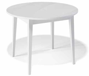 стол Kenner 1000М белый/стекло белое