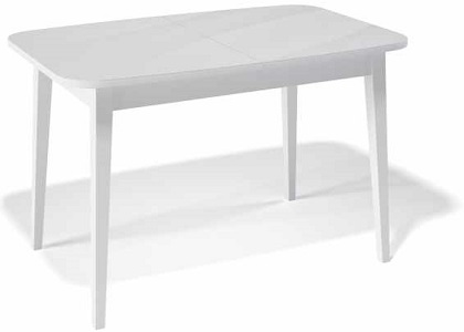 стол Kenner 1200М белый/стекло белое