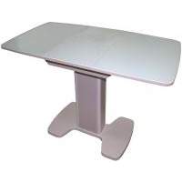Раздвижной стол с белым стеклом