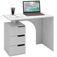 Белый компьютерный стол нейт-1 с тумбой купить