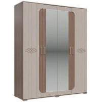 Шкаф 4-х дверный 1600 Пальмира 4-4821 160 см распашной с зеркалом для спальни