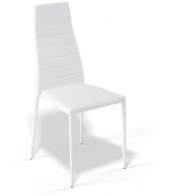 белый металлический стул, экокожа