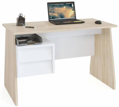 Письменный стол КСТ-115 дуб сонома белый
