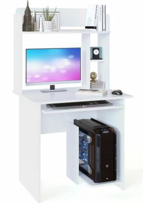 Компьютерный стол КСТ-21.1 + КН-01 белый