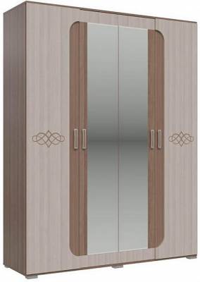 Шкаф 4-х дверный 1600 Пальмира 4-4821 с зеркалом