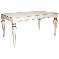 стол белый с золотым